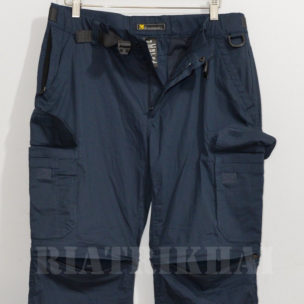 BC Clothing Men's Convertible Pants NAVY - Picture 4 of 7